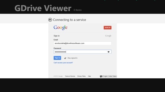 GDrive Viewer windows 8
