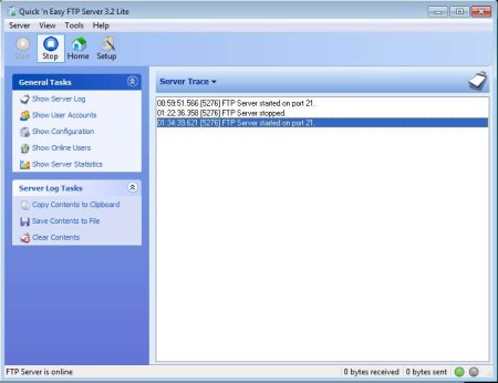 Quick ‘n Easy FTP Server Lite working