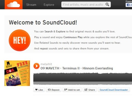 SoundCloud Downloader default window