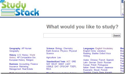 StudyStack 001 play crosswords