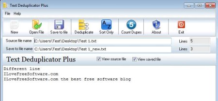 Text Deduplicator Plus duplicates filtered