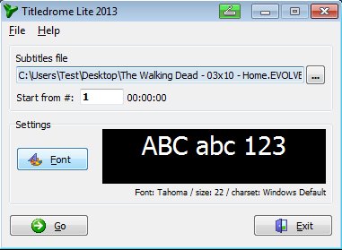 Titledrome Lite default window