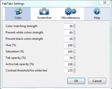 fabtabs color options