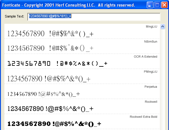 fonticate number preview