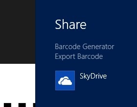 share barcode in windows 8