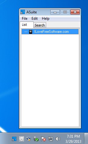 ASuite default window