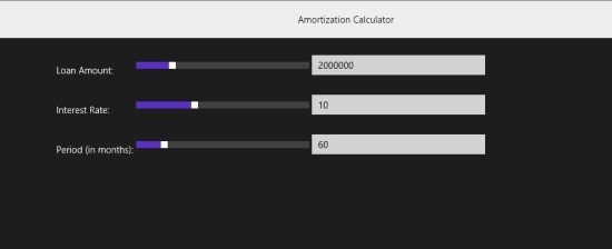 Amortization Calculator App