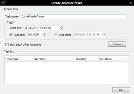 Apowersoft Free Online Audio Recorder scheduler