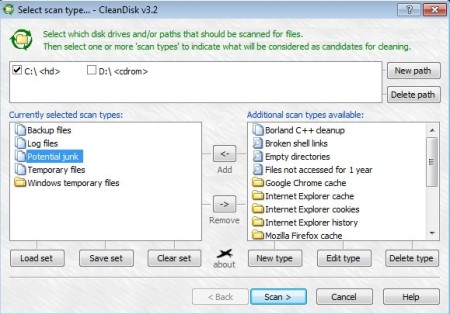 CleanDisk default window