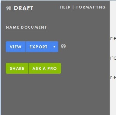 Draft menu share export