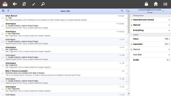 Gmail App For Windows 8 