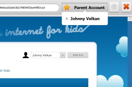 Kids Online account switcher