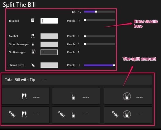 Split The Bill Windows 8