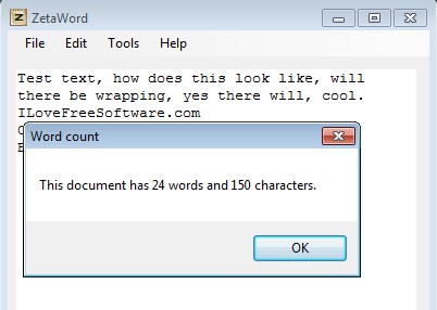 ZetaWord word count