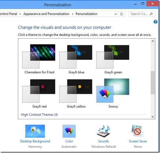 apply gray theme for windows 8