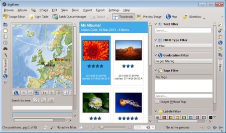 digiKAM geotag preview filters