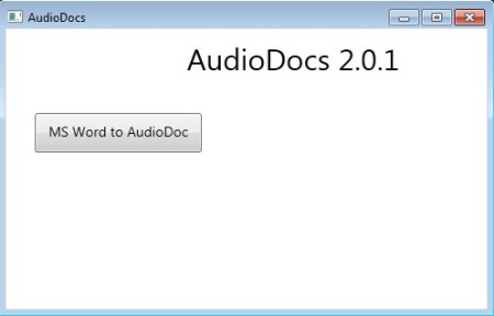 AudioDocs default window