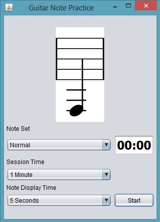 Guitar Note Practice default window