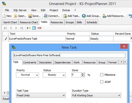 KS Project Planner tasks