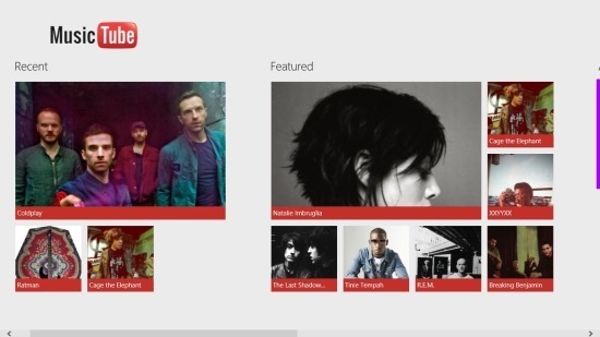 MusicTube For Windows 8