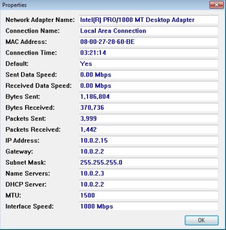 NetConnectChoose connection info