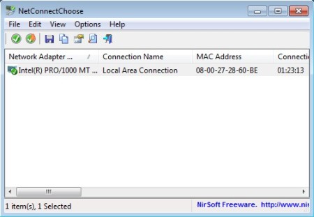 NetConnectChoose default window