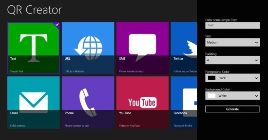QR Code Creator App For Windows 8