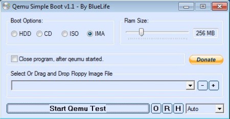 Quemu Simple Boot default window