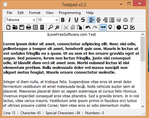 Textpad adding text