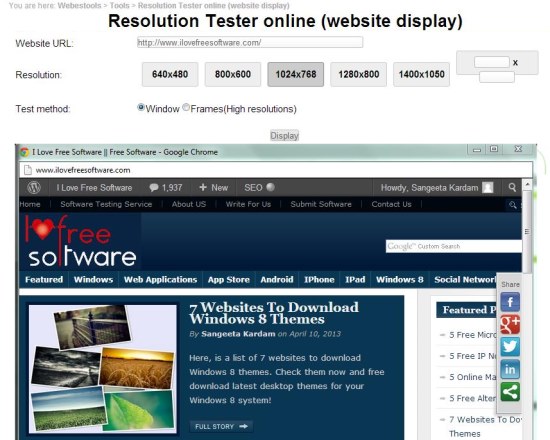 online resolution tester