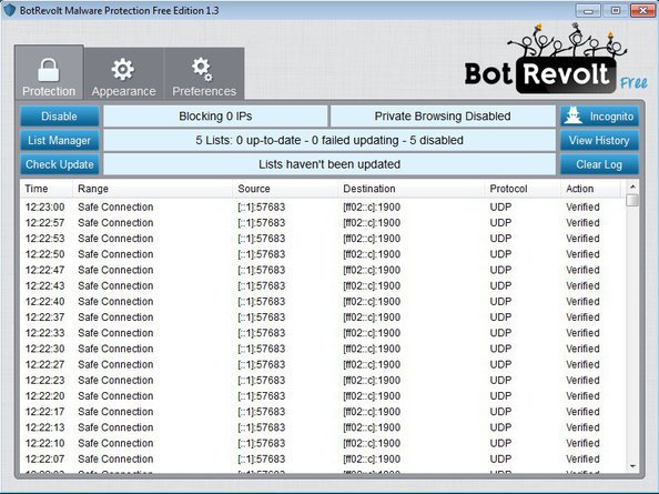 Bot Revolt default window