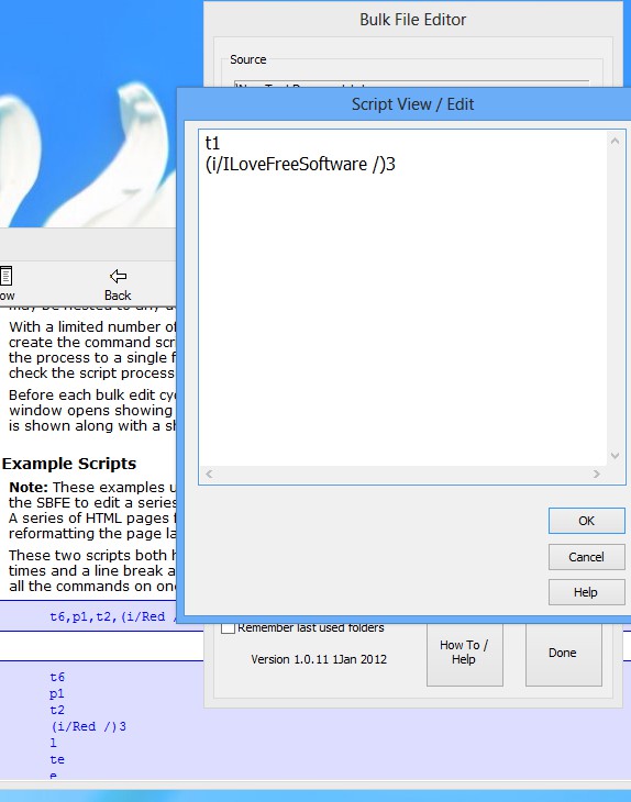 Bulk File Editor writing script