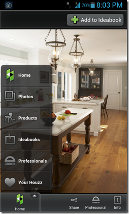 Houzz Home button