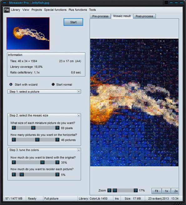 Mosaizer default window