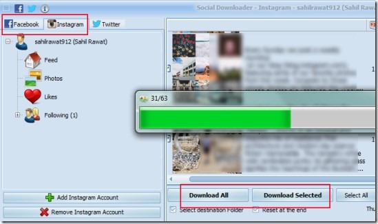 Social Downloader 02 Instagram and Facebook photo downloader