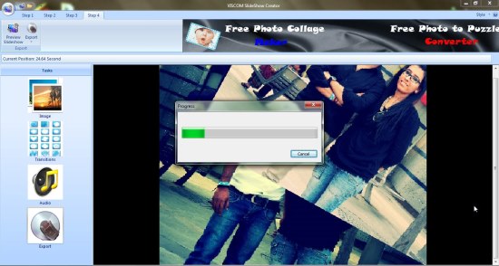 VISCOM Photo Slideshow Creator slideshow progress