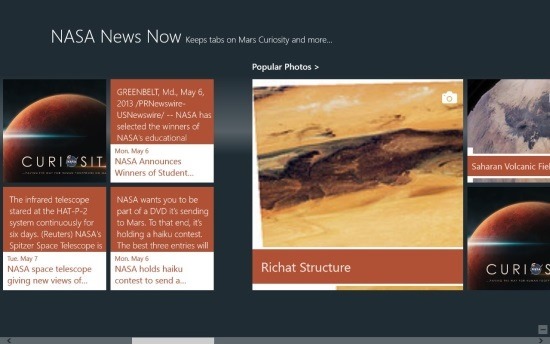 free NASA News App For Windows 8