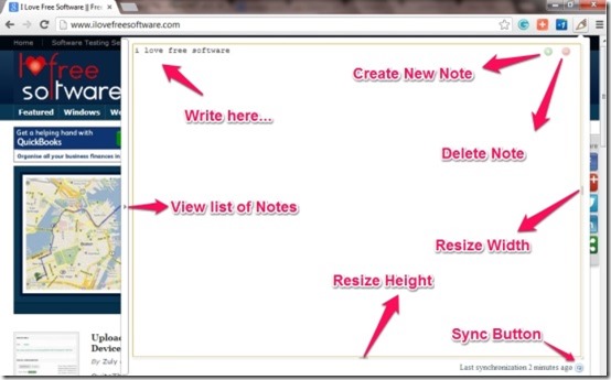 simple notepad description page