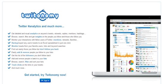 twitonomy interface