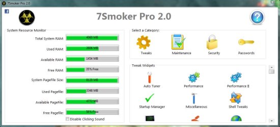 7Smoker Pro interafce