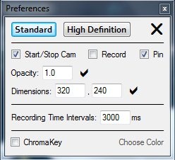 CamDesk preferences