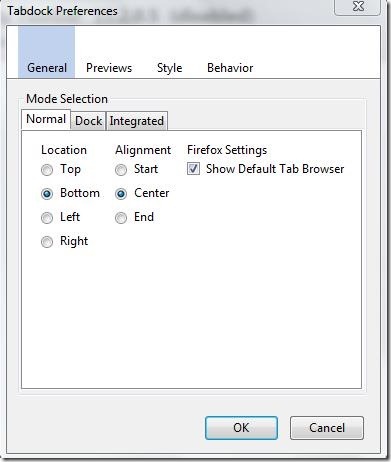 FDock tabdock preferences