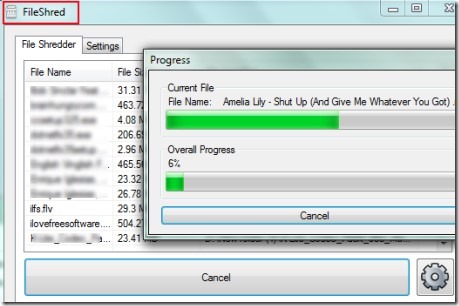 FileShred 01 free software for shredding files