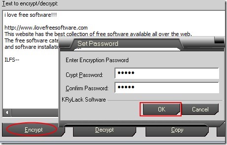 Free TextEncypt 02 encrypting text