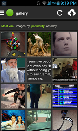 imgur home screen