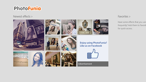 photofunia main screen