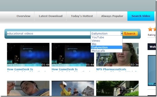 Apowersoft Free Dailymotion Downloader- search videos