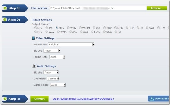 Apowersoft Free Online Video Converter- interface