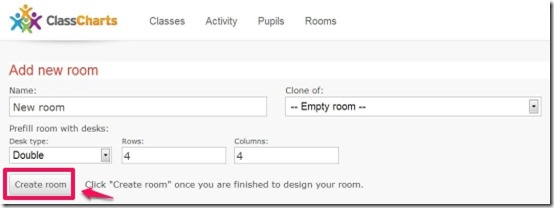 Class Charts Add new room