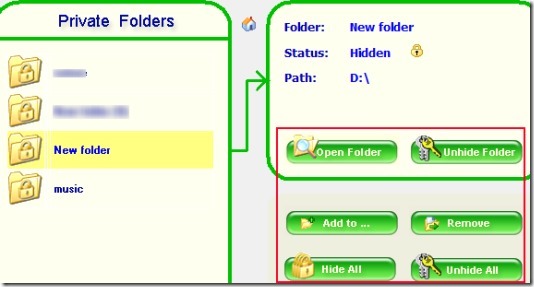 Free Folder Hider 03 software for hiding folders